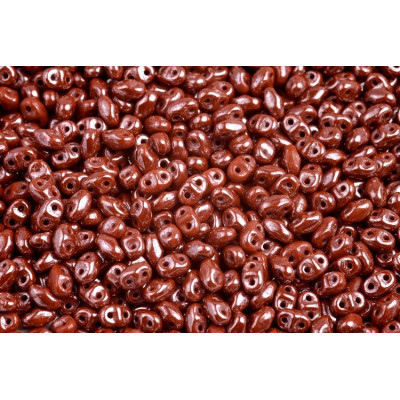 Matubo MiniDuo 2x4mm Opaque Chocolate Luster 13600/14400 | Czech Beads