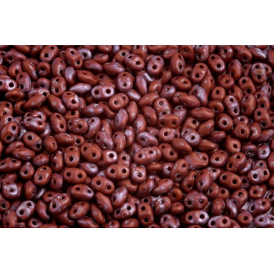 Matubo™ MiniDuo 2x4mm Chocolate Nebula Matte 13600/85001 | Czech Beads