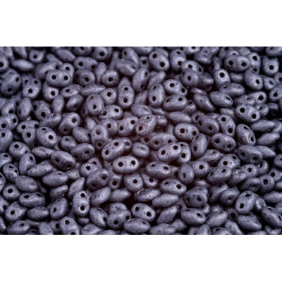 Matubo MiniDuo 2x4mm Jet Hematite Mat 23980/84400 | Czech Glass