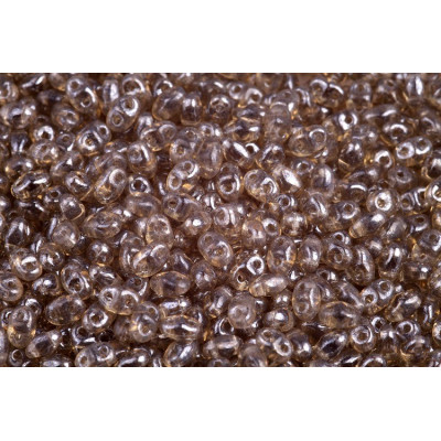 Matubo MiniDuo 2x4mm Smoke Grey White Luster 40020/14400 | Beads