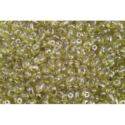 Matubo MiniDuo 2x4mm Olivine White Luster 50230/14400 | Czech Beads