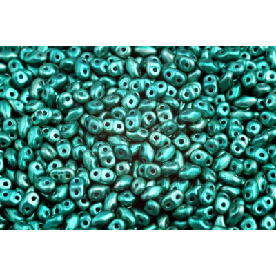 Matubo MiniDuo 2x4mm Metalust Teal Green 23980 | Czech Glass