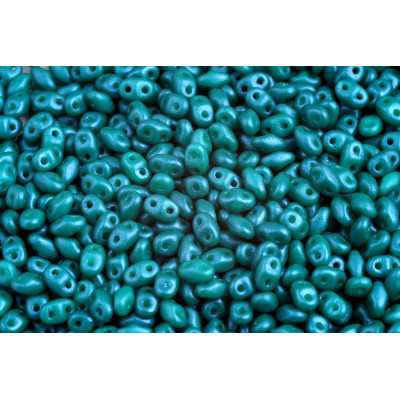 Matubo™ MiniDuo Teal Green Grapes 02010/24514 | 2x4mm Czech Beads