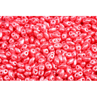 Matubo MiniDuo 2x4mm Pastel Light Coral 02010/25007 | Czech Beads
