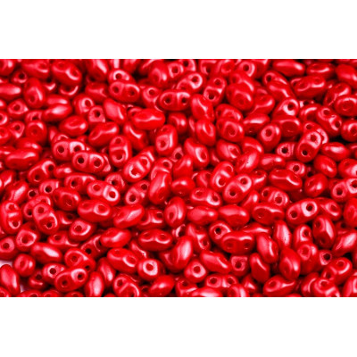 Matubo MiniDuo 2x4mm Pastel Dark Coral 02010/25010 | Czech Glass