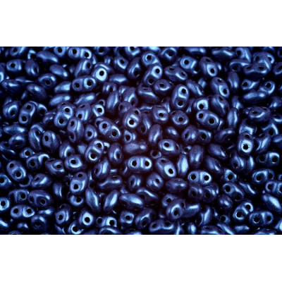 Matubo MiniDuo 2x4mm Metallic Suede Blue 23980/79031 | Czech Beads