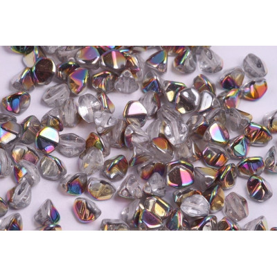 Pinch Beads 7mm Crystal Vitrail 00030/28101 | Rutkovsky Czech Glass