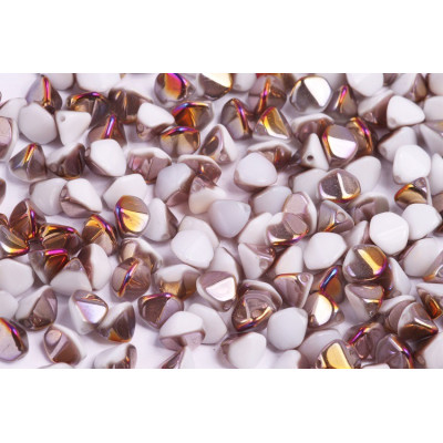 Pinch Beads White Alabaster Marea 02010/28001 7mm | Czech Glass