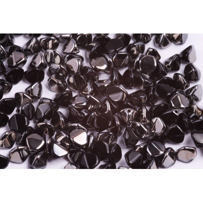 Pinch Beads Black Opaque Chrome 7mm 23980/27401 | Rutkovsky