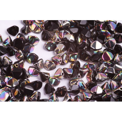 Pinch Beads Jet Vitrail 23980/28101 7mm | Czech Glass Beads
