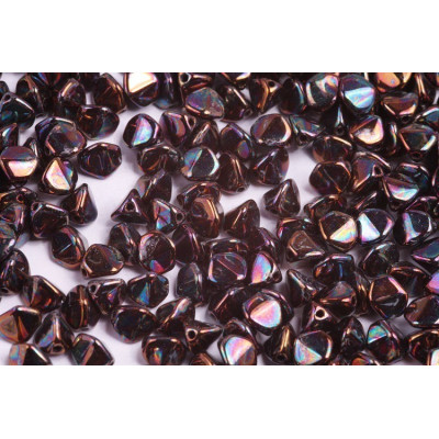 Pinch Beads Jet Iris Luster 23980/15781 7mm | Czech Glass Beads