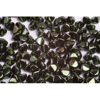 7mm Pinch Beads Jet Red Luster 23980/14495 | Czech Glass Beads