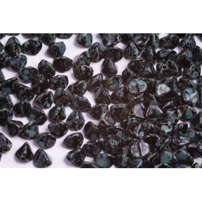 Pinch Beads Jet Black Blue 23980/36800 7mm | Rutkovsky Czech Glass