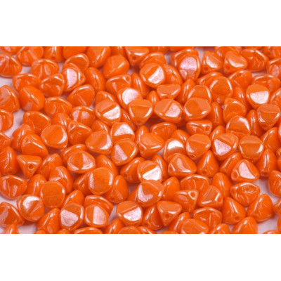 Pinch Beads 7mm Opaque Bright Orange Luster 93130/14400 | Rutkovsky