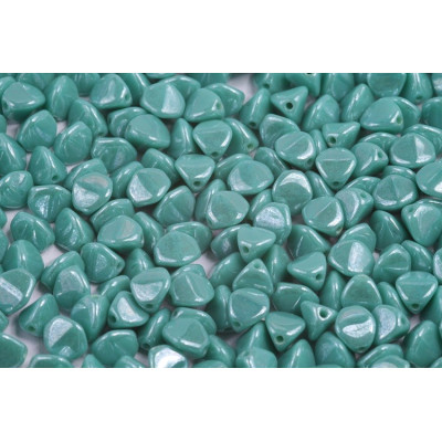 Pinch Beads Turquoise Green White Luster 7mm 63130/14400 | Glass Beads