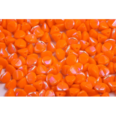 Pinch Beads 7mm Opaque Bright Orange AB 93130/28701 | Rutkovsky