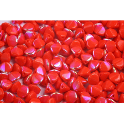 Czech Glass Pinch Beads 7mm Red 93160/28701 | Rutkovsky