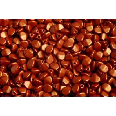 Pinch Beads 5x5mm Gold Shine Brownish Red | Rutkovsky