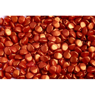 Pinch Beads Gold Shine Brick Red 02010/24106 5x5mm | Czech Glass
