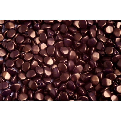 Pinch Beads Gold Shine Saddle Brown 02010/24107 | Czech Glass