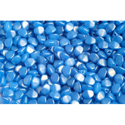 Pinch Beads 5x5mm Gold Shine Cornflower Blue | Rutkovsky