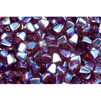 Matubo Nib-Bit Beads 6x5mm Amethyst AB 20060/28703 | 2-Hole