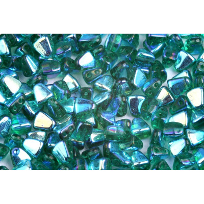 Matubo Nib-Bit Beads Emerald AB 50720/28703 6x5mm | Czech Glass
