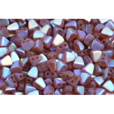 Matubo Nib-Bit 6x5mm Dark Topaz AB Mat 10230/28773 | Czech Beads