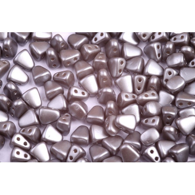 Matubo Nib-Bit Beads 6x5mm Pastel Light Grey Silver 25028 | 30pcs