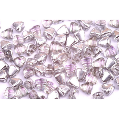 Matubo Nib-Bit 6x5mm Backlit Pink Mist 00030/26536 | Czech Glass