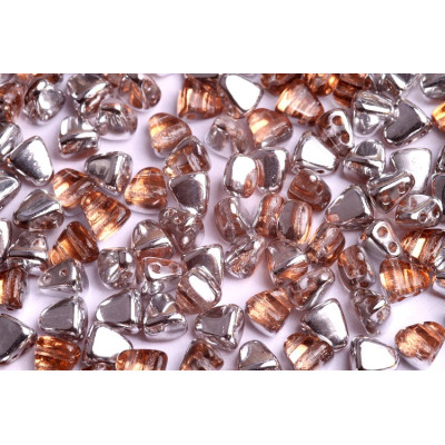 Matubo™ Nib-Bit Peach Backlit 00030/27102 | Czech Glass 2-Hole Beads