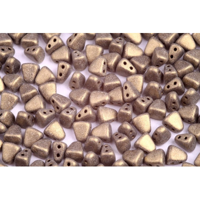Matubo Nib-Bit Beads 6x5mm Metallic Suede Gold 23980/79080