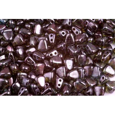 Matubo™ Nib-Bit 6x5mm Crystal Mauve Blue Glaze 65431 | Czech Beads