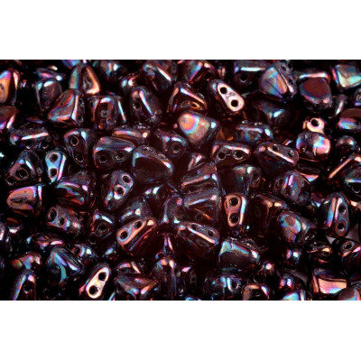 Matubo Nib-Bit 6x5mm Jet Iris Luster 23980/15781 | Czech Beads