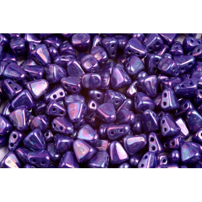 Matubo Nib-Bit 6x5mm Opaque Violet Nebula 33050/15001 | Czech Glass