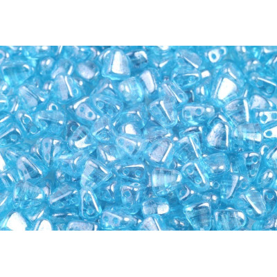 Matubo Nib-Bit 6x5mm Aquamarine White Luster 60020 | Czech Beads