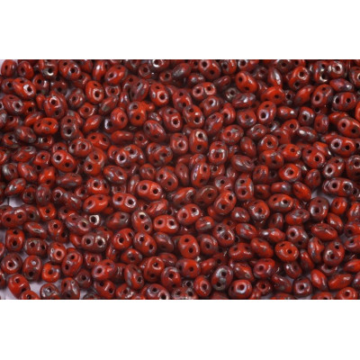 Matubo Superduo 2.5x5mm Terracotta Orange Picasso 93140/43400