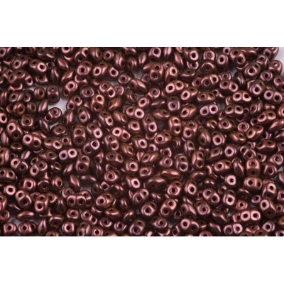 Matubo SuperDuo Polychrome Dark Rose 23980/94100 | Czech Glass