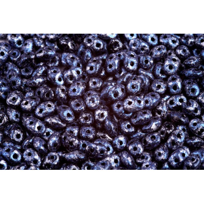Matubo Superduo Tweedy Blue 23980/45706 | Czech Glass 2-Hole Beads