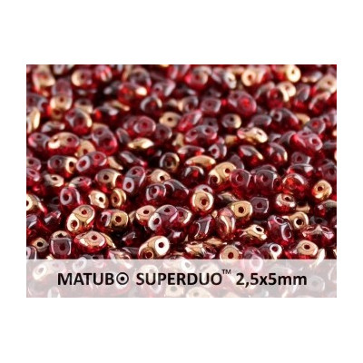 Matubo SuperDuo Ruby Semi Bronze Luster 90080/14215 | Czech Beads