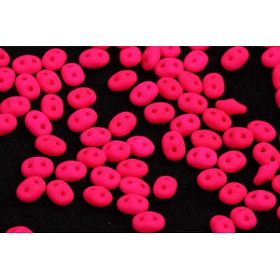 Neon Pink Matubo Superduo 02010/25123 | 2.5x5mm Czech Glass Beads