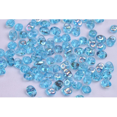 Matubo Superduo 2.5x5mm Aquamarine AB 60020/28701 | Czech Glass