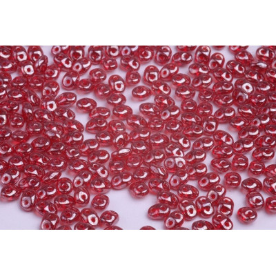 Matubo Superduo Ruby White Luster 90080/14400 | Czech Glass Beads