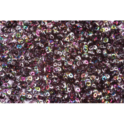 Perles Matubo SuperDuo Amethyst Vitrail 28101 | 2 Trous