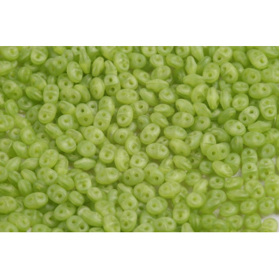 Matubo Superduo 2.5x5mm Matte Opal Green 51010/84110 | Czech Beads