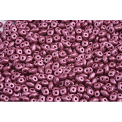 Matubo SuperDuo Czech Glass Beads Old Rose Metallic Mat 02010/29489