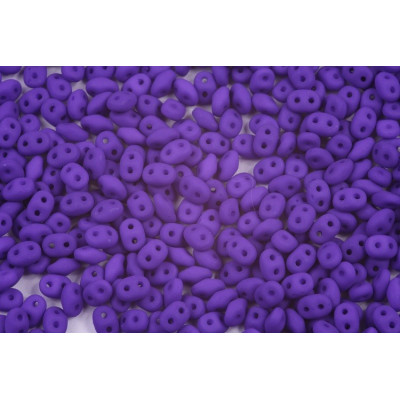 Matubo Superduo 2.5x5mm Alabaster Orchid Neon 25145 | Czech Beads