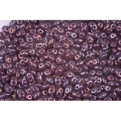 Matubo Superduo 2.5x5mm Opaque Violet Nebula 23020/15001 | Czech Beads