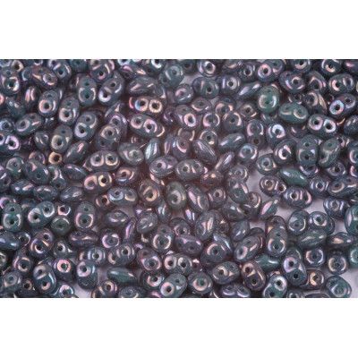 Matubo Superduo 2.5x5mm Turquoise Green Nebula 63130/15001 | Czech