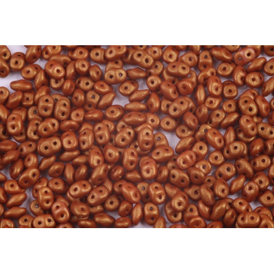 Matubo Superduo 2.5x5mm Gold Shine Brownish Red 24104 | Czech Beads